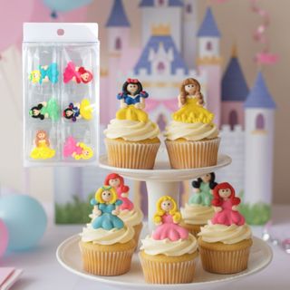 FLAT PRINCESS | SUGAR DECORATIONS | 6 PIECE PACK