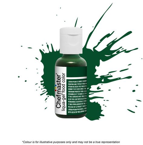 CHEFMASTER | FOREST GREEN | LIQUA-GEL FOOD COLOUR | 0.70 OZ/20 GRAMS - BB 13/11/26