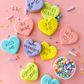 LOVE HEART MESSAGES | COOKIE CUTTERS | 11 PIECES