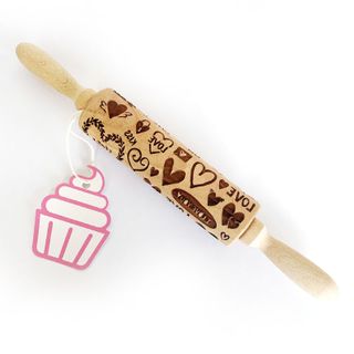 LOVE HEARTS | WOODEN ROLLING PIN