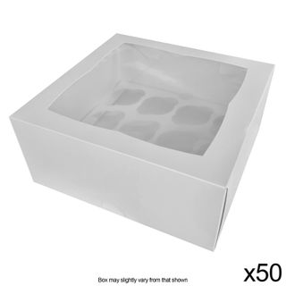 CUPCAKE BOX | 12 HOLES | STANDARD | 5 INCH HIGH | BULK PACK  50