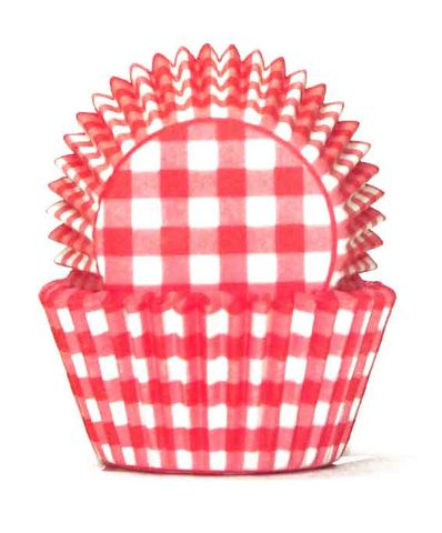 408 BAKING CUPS - RED GINGHAM - 100 PIECE PACK