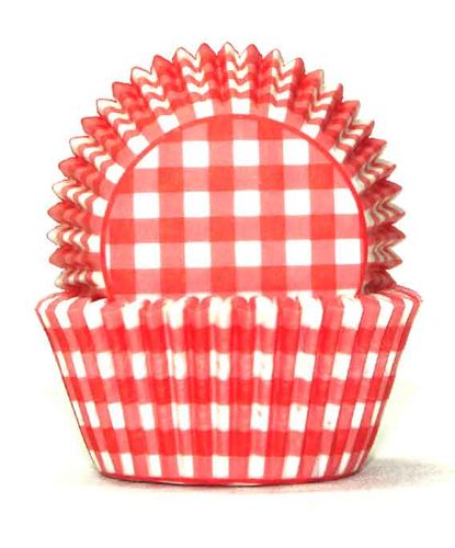 700 BAKING CUPS - RED GINGHAM - 100 PIECE PACK