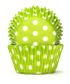 408 BAKING CUPS - LIME GREEN POLKA DOTS - 100 PIECE PACK