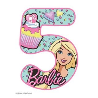 BARBIE NUMBER 5 | EDIBLE IMAGE