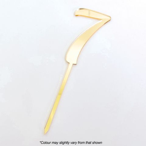 CAKE CRAFT | #7 | 9CM | GOLD MIRROR | ACRYLIC CAKE TOPPER