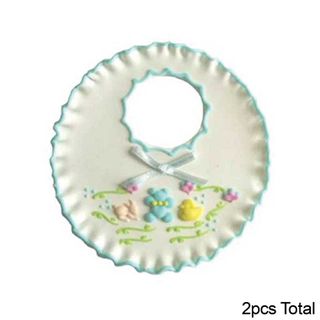 SUGAR BIB BLUE | SUGAR DECORATIONS | BOX OF 2