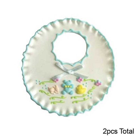 SUGAR BIB BLUE | SUGAR DECORATIONS | BOX OF 2