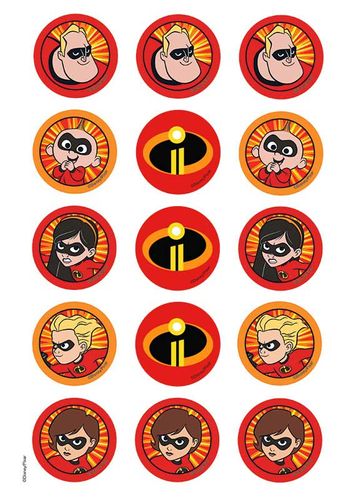 THE INCREDIBLES | CUPCAKE | EDIBLE IMAGES