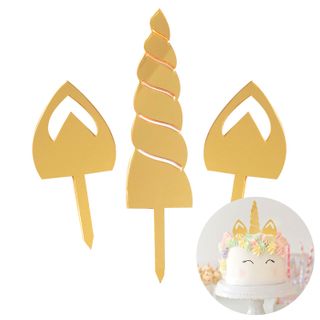 CAKE CRAFT | UNICORN | GOLD MIRROR | ACRYLIC TOPPER