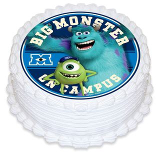 MONSTERS UNIVERSITY ROUND EDIBLE ICING IMAGE - 6.3 INCH / 16CM