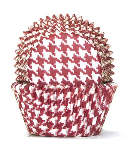 700 BAKING CUPS - RED HOUNDS TOOTH - 100 PIECE PACK
