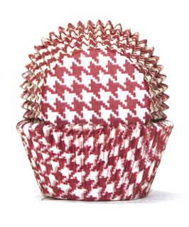 700 BAKING CUPS - RED HOUNDS TOOTH - 100 PIECE PACK