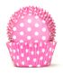 700 BAKING CUPS - PASTEL PINK POLKA DOTS - 100 PIECE PACK