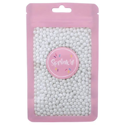 SPRINK'D | 4MM SUGAR BALLS PEARL | WHITE | 110G