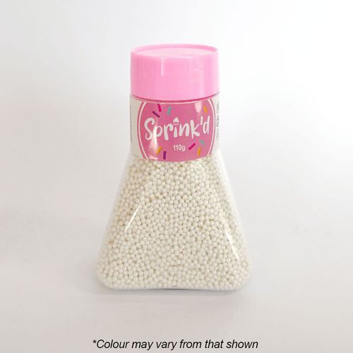 SPRINK'D | 2MM SUGAR BALLS PEARL | WHITE | 110G