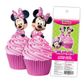 MINNIE MOUSE EDIBLE WAFER CUPCAKE TOPPERS - 16 PIECE PACK - BB 06/25