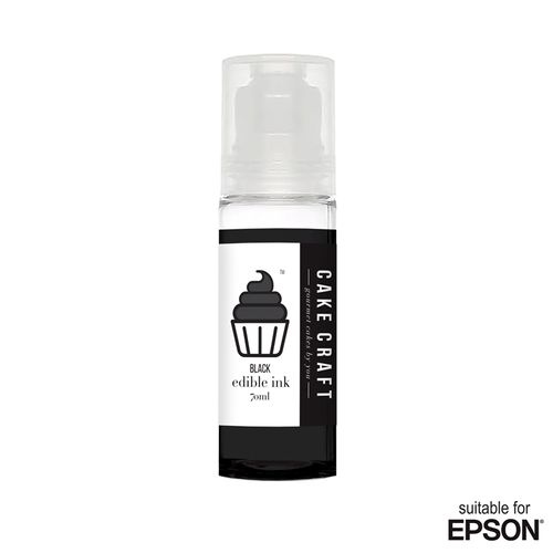 CAKE CRAFT | EPSON EDIBLE INK REFILL BOTTLE | BLACK | 100ML - BB 05/26
