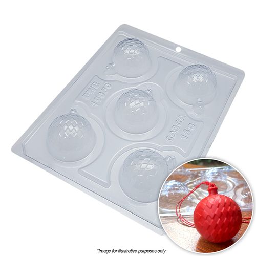 BWB | CHRISTMAS BAUBLE QUILTED MOULD | 3 PIECE