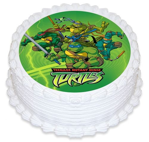 TEENAGE MUTANT NINJA TURTLES | GREEN | ROUND | EDIBLE ICING IMAGE | 6.3 INCH/16CM