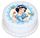 DISNEY PRINCESS - SNOW WHITE ROUND EDIBLE ICING IMAGE - 6.3 INCH / 16CM