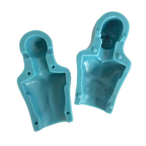 MEN TORSO AND FACE SILICONE MOULD