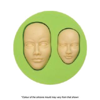 TWIN MALE FACE SILICONE MOULD