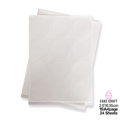 FROSTING SHEETS | 2.5 INCH/6.35CM ROUND | 24 SHEETS - BB 03/25