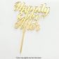 HAPPILY EVER AFTER GOLD MIRROR ACRYLIC CAKE TOPPER