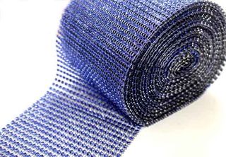 DIAMANTE WRAP - BLUE   1 METRE