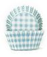 700 BAKING CUPS - PASTEL BLUE GINGHAM - 100 PIECE PACK