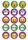HALLOWEEN EMOJI 2 INCH/5CM CUPCAKE IMAGE SHEET - 15 PER SHEET