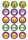 HALLOWEEN EMOJI 2 INCH/5CM CUPCAKE IMAGE SHEET - 15 PER SHEET