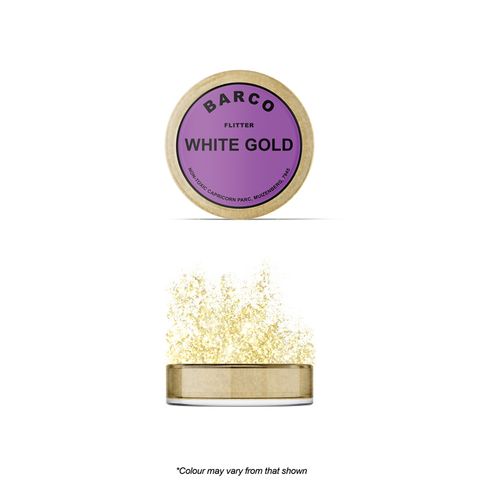 BARCO | FLITTER GLITTER | WHITE GOLD | NON TOXIC | 10ML