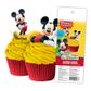MICKEY MOUSE EDIBLE WAFER CUPCAKE TOPPERS - 16 PIECE PACK - BB 12/25
