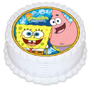 SPONGEBOB ROUND EDIBLE ICING IMAGE - 6.3 INCH / 16CM