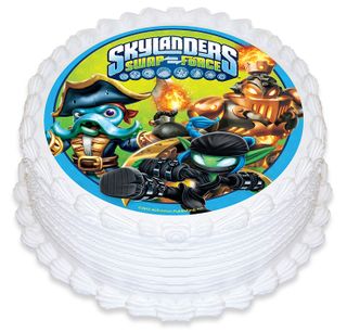 SKYLANDERS ROUND EDIBLE ICING IMAGE - 6.3 INCH / 16CM