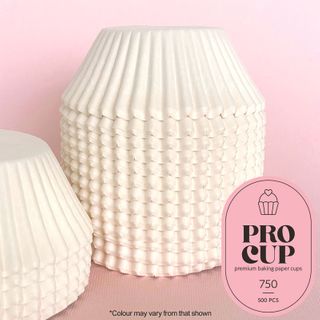750 BAKING CUPS - WHITE - 500 PIECE PACK