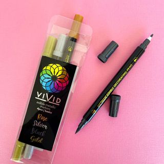 VIVID | EDIBLE METALLIC MARKERS | BASICS | 4PK