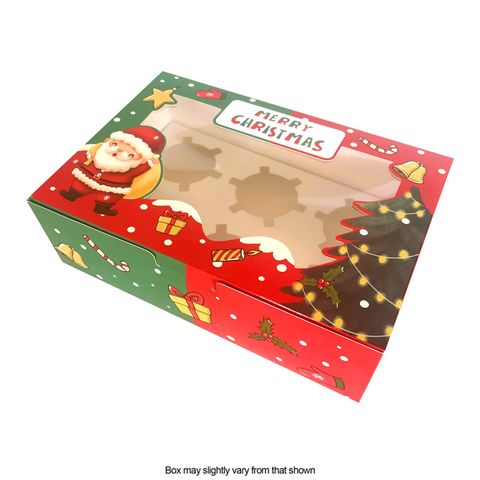 CHRISTMAS CUPCAKE BOX | 6 HOLE