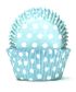 700 BAKING CUPS - PASTEL BLUE POLKA DOTS - 100 PIECE PACK