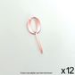 CAKE CRAFT | #0 | 3.5CM | ROSE GOLD MIRROR | ACRYLIC CUPCAKE TOPPER | 12 PACK