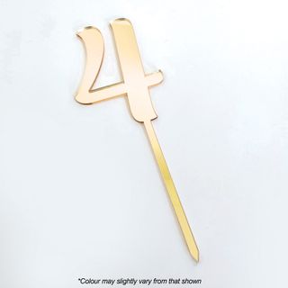 CAKE CRAFT | #4 | 9CM | GOLD MIRROR | ACRYLIC CAKE TOPPER