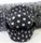 408 BAKING CUPS - BLACK/SILVER POLKA DOTS - 500 PIECE PACK