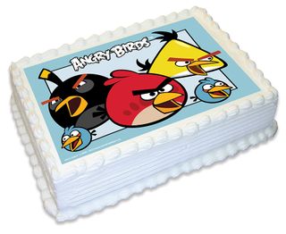ANGRY BIRDS -  A4 EDIBLE ICING IMAGE - 29.7CM X 21CM (APPROX.)