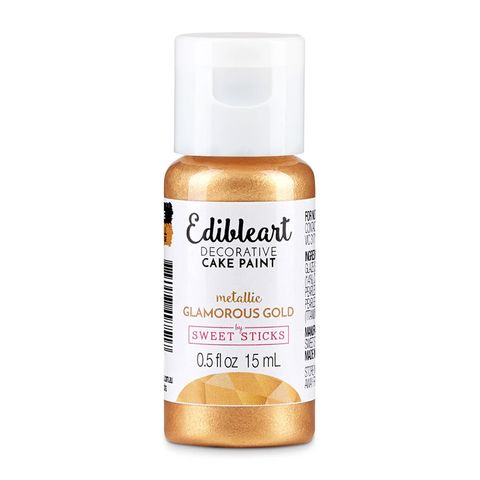 SWEET STICKS | GLAMOROUS GOLD | METALLIC EDIBLEART PAINT | 15ML - BB 10/26