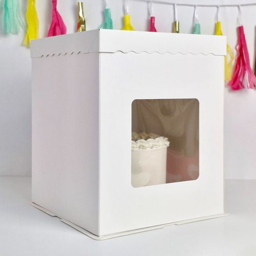 CAKE CRAFT | WHITE | 12X12X13.3 INCH CAKE BOX | RETAIL PACK