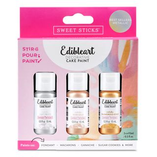 SWEET STICKS | BEST SELLER METALLIC EDIBLEART PAINT | 3 PACK |  15ML