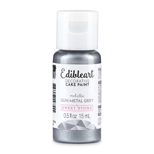 SWEET STICKS | GUN METAL GREY | METALLIC EDIBLEART PAINT | 15ML - BB 05/25