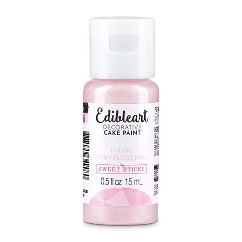 SWEET STICKS | FAIRY FLOSS PINK | METALLIC EDIBLEART PAINT | 15ML